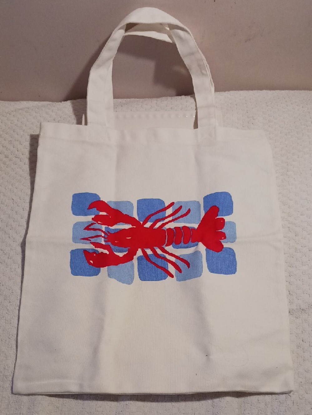 Bouffants & Broken Hearts White 🦞 Lobster Coastal Design Tote - By Kendra Dandy